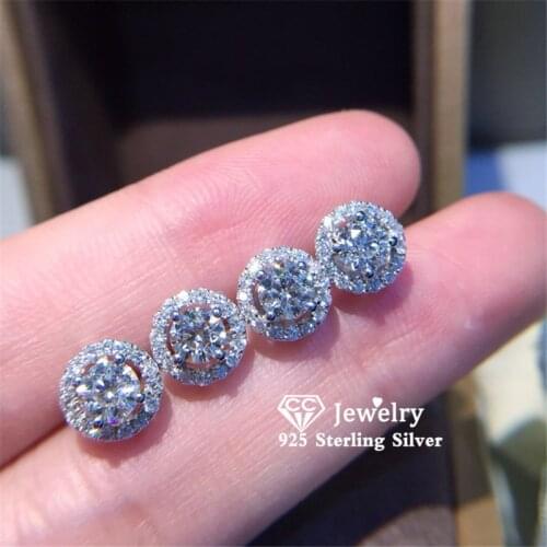 Stud Earrings For Women S925 Silver Wedding Romantic Bridal Fine Jewelry Engagement Bridal Fine Jewelry CCE032