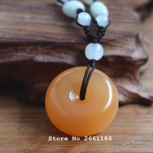 2pcs/Lot Aurantia Afghanistan Stone Pendant Carved 25mm Round Peace buckle Gift for Men Women nephrite Jades Jewelry Free Rope