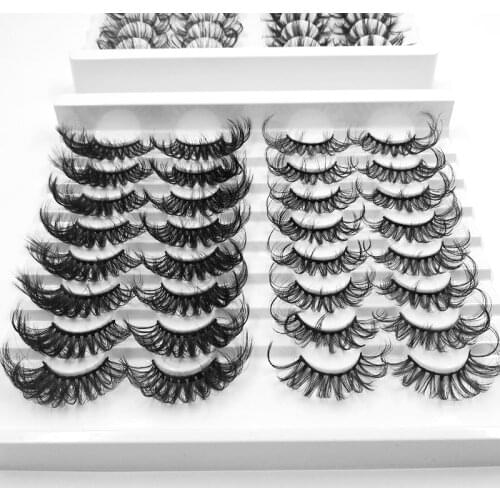32 Pair/ Pack Fluffy Lashes 25mm 3d Mink Lashes Long Thick Natural False Eyelashes Wholesale Lashes Vendors Makeup Mink Eyelashe