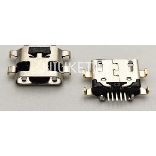 50pcs Micro USB Jack Charging Socket Port Plug Dock Connector Heavy plate 1.2mm For Samsung A10 A10s Motorola e5 play