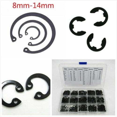 600 pcs/box E chuck and inner circlip kit to fix E-type anti-loosening clip, lock, buckle, fixed E-type circlip, outer circlip