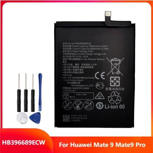 Original Phone Battery HB396689ECW For Huawei Mate 9 Mate9 Pro Replacement Rechargable Batteries 4000mAh With Free Tools