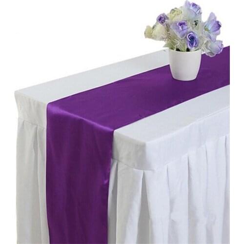 Satin Table Runner for Wedding Party Banquet Home Hotel Decoration Table Runners 270*30cm 6 colors PC993226