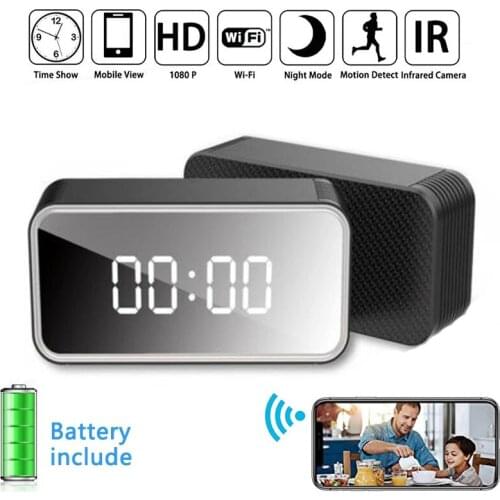 Wifi Clock Camera 1080P Hd H13 Support Max 128Gb Memory Card 6M Detect Distance Avi Video Home Security Monitor