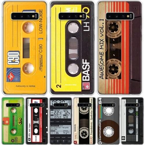 Retro Side Old Style Tape Cassette Phone Case for Samsung Galaxy A51 A71 A50 A70 A40 A30 A20E A10 A01 A21 A41 M30S A6 A7 A8 A9 P