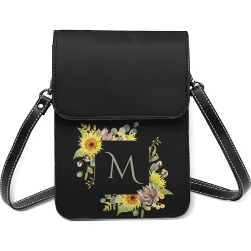 Floral Shoulder Bag Female Gift Mobile Phone Bag Aesthetic Leather Outdoor Bags