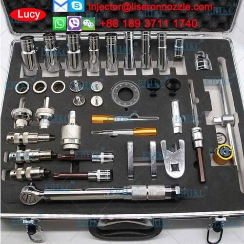 ERIKC Common Rail Diesel Injector Repair and Disassemble Equipment Tool Set for Removing and Installing Fuel Injectors