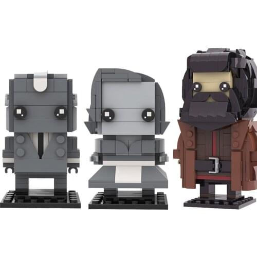 Red Witch Square Head Figures Classic Movie Hero Dark Forest Administrator Building Block Bricks Model Toys Child Birthday Gift