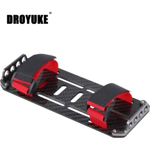 Hot 1:10 Climbing Car Battery Holder Bottom Frame Carbon Fiber Battery Bracket Batteries Fixed Mount for SCX10 D90 RC Cars