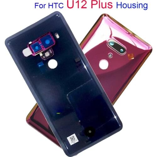 For HTC U11 Plus Battery Cover Door Rear Glass Housing Case For HTC U12+ U12 Plus U11 Back Cover With Camera Lens Free Shopping