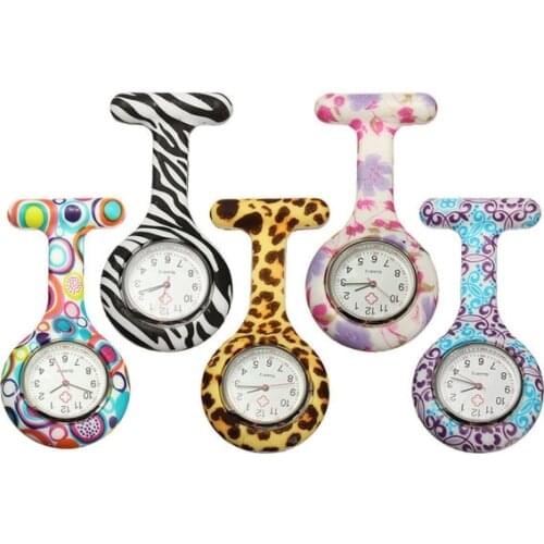 Nurse hanging watch quartz printed watch leopard zebra vortex watch