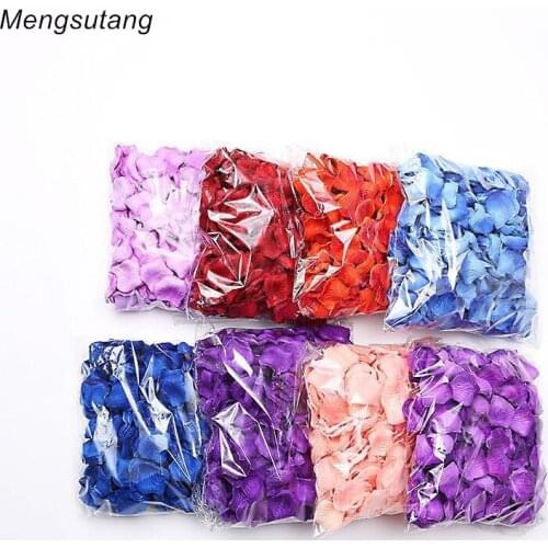 Mengsutang 17-32 Colors 5500pcs / lot 5*5cm silk rose petals for Wedding Decoration Romantic Artificial Rose Flower
