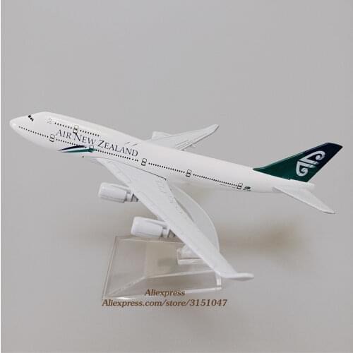 Alloy Metal Air New Zealand B747 Airlines Diecast Airplane Model New Zealand Boeing 747 Airways Plane Model Aircraft Gifts 16cm