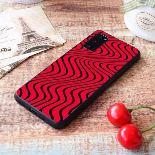 For Samsung Galaxy Pewdiepie red and black waves Soft TPU border Samsung Galaxy Case