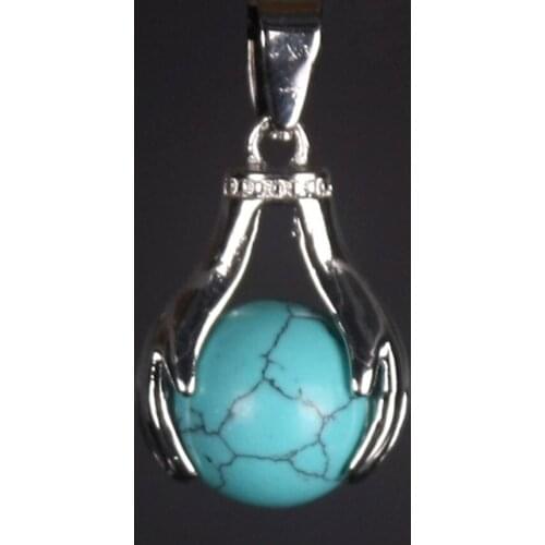 Natural Quartz Crystal In Palm Reiki Chakra Healing Dangle Beads Hands Hold Ball Stone Pendant Charm Necklace 12pcsFree Shipping