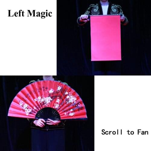 Scroll To Fan Magic Tricks Magician Stage Party Illusions Accessories Gimmick Props Mentalism Appearing Fan Funny Magic