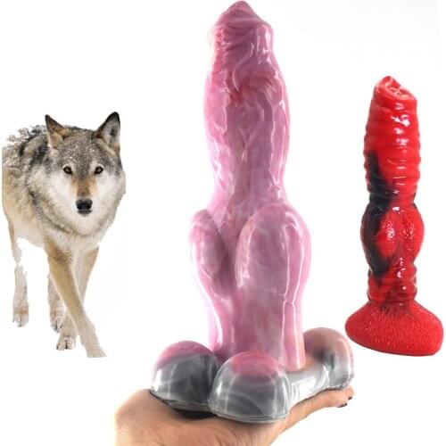 2021 New animal wolf Dog dildo for Women Masturbation Silicone Dildo anal butt plug Realistic dog penis Big Dick Adult Sex Toys