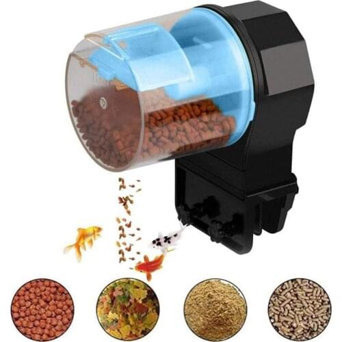 Cool Automatic Fish Feeder Moisture-proof Electric Aquarium Plastic Timer Feeder Food Feeding Dispenser Tool Fish Feeder