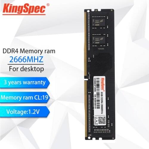 KingSpec Ram ddr4 8gb memoria ram ddr4 8GB 2666mhz 1.2v RAM for Desktop Computer Memoria RAM DDR4 1.2V 288Pin Desktop RAM
