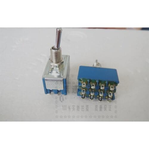 Original new 100% P1L0T 6401 button switch 3A250V 6A125V 12pin 2 gear head toggle switch