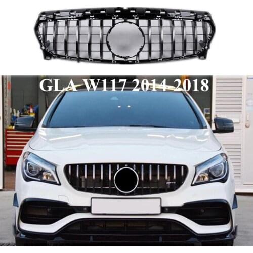 1 Piece Auto Front Grille For M-ercedes CLA class W117 CLA200 CLA220 CLA250 CLA260 CLA300 ABS Mesh Grille Car Accessories