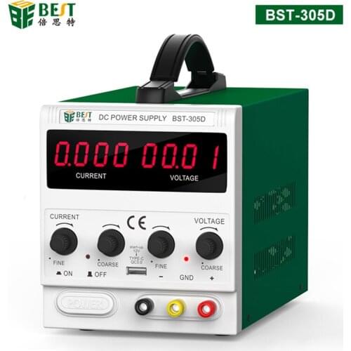 BST-305D 30V 5A AC DC Adjustable Switching LED Power Supply With USB Ports Mobile Phone Repair Tools