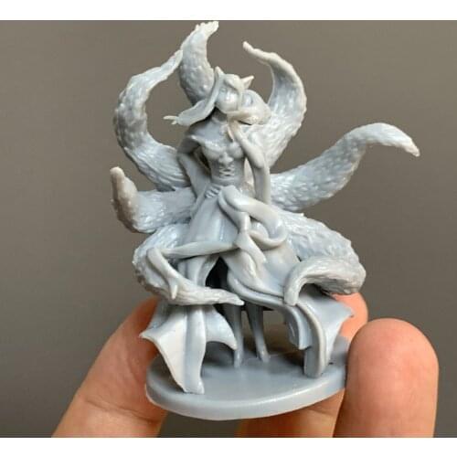 Seven-Tailed Demon Board Game Miniatures Girl Female Role Playing Figures Model Toys