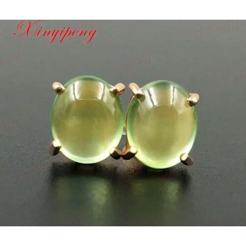 18 k rose gold with natural grape stone earrings earrings Color jewelry