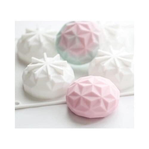PRZY Six-hole Decagon Diamond Mold Silicone Soap DIY Handmade Baking Mousse Mold Soap Making Moulds Resin Clay Molds