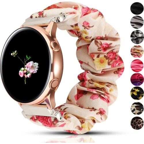 20 22mm Scrunchies Elastic Watch Band for samsung galaxy watch 46mm 42mm active 2 Replacement Strap for huawei watch amazfit bip