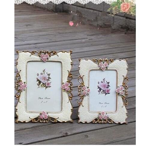 European style retro pastoral wedding photo frame, home office desktop decoration crafts, wedding gifts