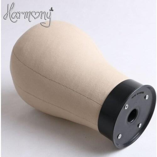 1 piece Canvas block head hair extension/weft/wig display style styling manequin head cork block mannequin head with real canvas