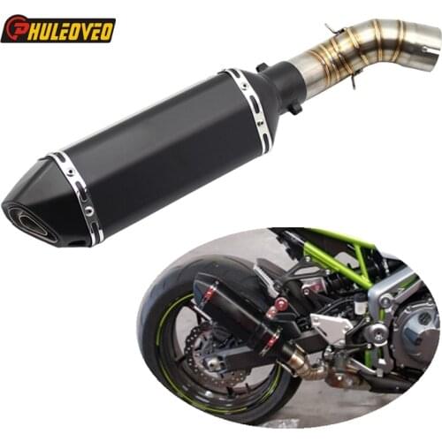 For Z900 2017 2018 Motorcycle Muffler Exhaust System Link Pipe Z900 Motorcycle Exhaust Muffler Escape Silencer Leak DB Killer