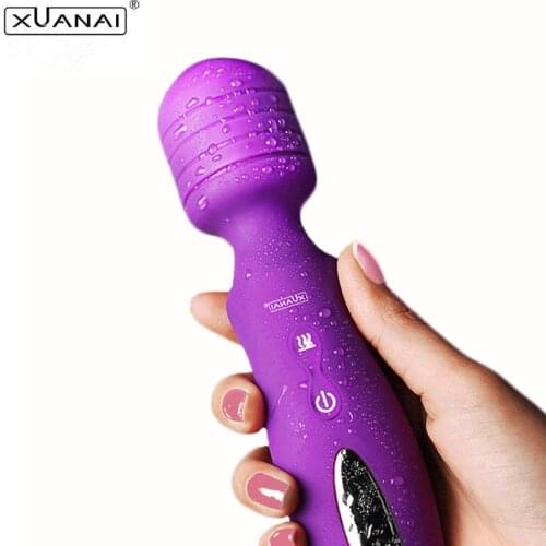 Xuanai Intelligent Heating magic wand vibrator Rechargeable Powerful Body Massager Clitoral Vibrator Adult Sex Toys for Women