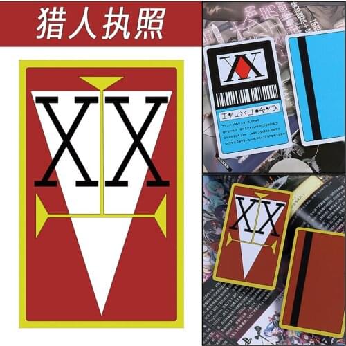 Hunter X Hunter Killua Zoldyck Hisoka Cosplay Badge License Card Brooch Halloween Carnival Cosplay Costume Accessory