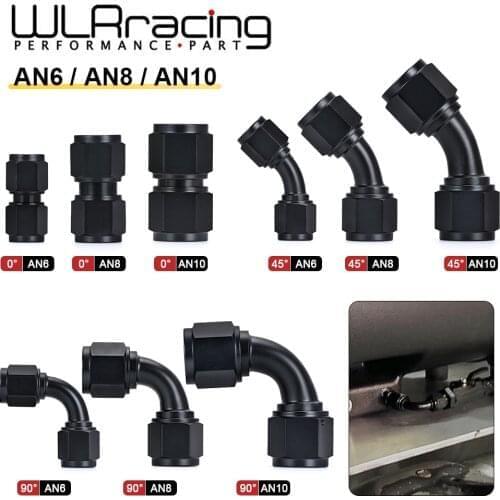 1 Set Universal 0 45 90 Degree AN6 AN8 AN10 Female to AN6 AN8 AN10 Female Hydraulic hose Elbow Oil Cooler Fitting Hose Fittings