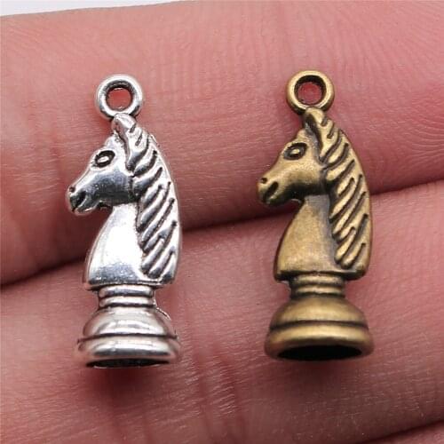 12pcs Chess Knight King Queen Rook Bishop Pawn Charm