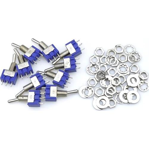 20Pcs SPDT ON-ON 2 Positions 3 Pin Latching Micro Toggle Switch MTS-102
