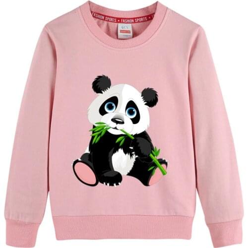 2020 boys Top Long Sleeve Clothes Children Boy Girl Clothing Print Cartoon Child cute panda Fashion Sweatshirt Spring Autumn