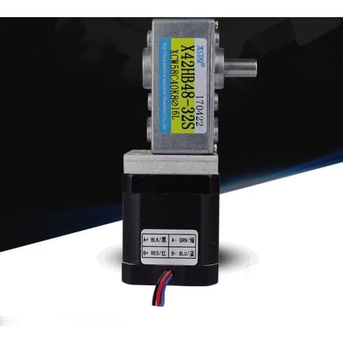 42 stepper motor, worm gear deceleration, single output shaft/dual output shaft, multiple speed ratio, high torque