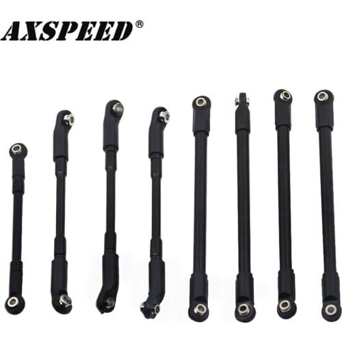 AXSPEED 8PCS Aluminum Alloy Upper Lower Link Rod Kit Sturdy Vehicle Linkage for 1/10 D90 RC Crawler Car Upgrade Parts