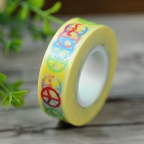 Free shipping color circle washi tape/15mm*15m longer washi tape/lovely lift washi paper tape
