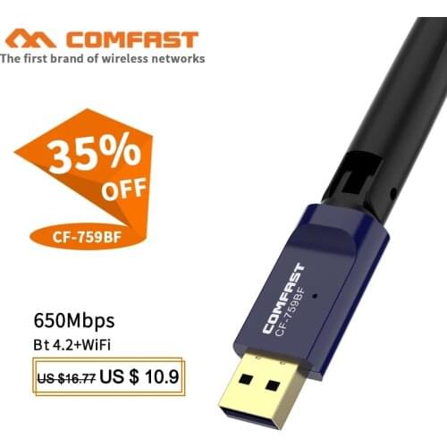 Wireless bluetooth USB wifi Adapter AC600 Dual Band 600Mbps 2.4G 5GHz WiFi with Antenna PC Computer Network Card 802.11b/n/g/ac