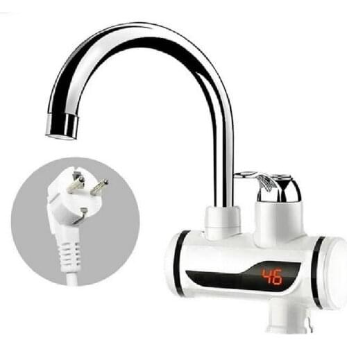RX-00U,Kitchen Faucet Water Heater 220V EU Plug Electric Water Heater 3000W Digital Display For Country House