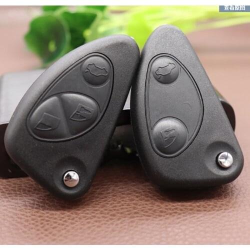 DAKATU New Flip Remote Car Key Shell for Alfa Romeo 147 156 GT 2 3 Buttons Replacement keyless entry fob case cover