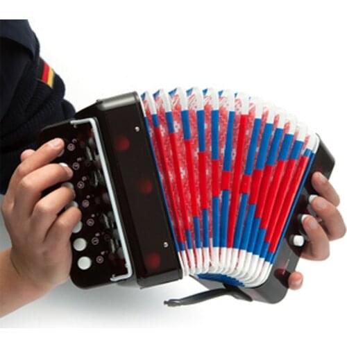 Childrens mini musical instrument child accordion early development music toy black color