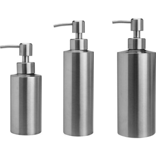 Stainless Steel Countertop Sink Soap Dispenser High Quality Bathroom Hand Dish Lotion Bottle Container Light Weight Portable
