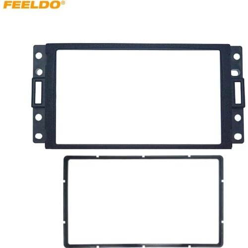 FEELDO Car Refitting CD DVD Radio Fascia Frame for HUMMER H3 Buick 2DIN Stereo Dash Face Plate Frame Panel Mount Kit #HQ5228