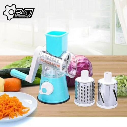 BSJ Manual Vegetable Cutter Slicer Multifunctional Round Mandoline Slicer Potato Cheese Kitchen Gadgets Kitchen Accessories
