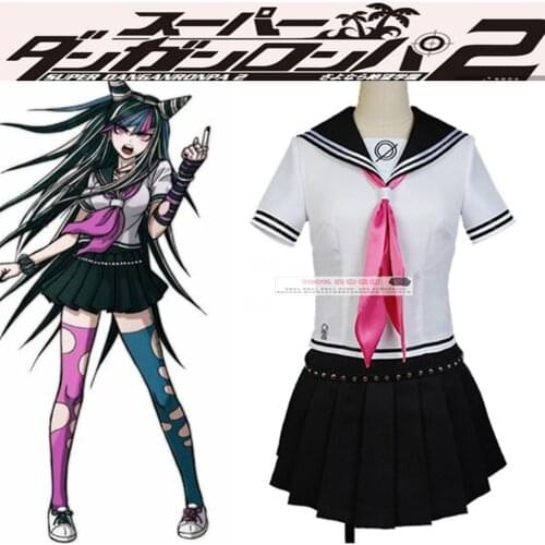 Anime Super Dangan Ronpa 2 Danganronpa Cosplay Ibuki Mioda Cosplay Costume Sailor Suits JK School Uniform Dress Custom Made